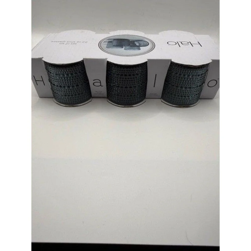 Textured Smoke Gray Glass Set of 6 Shot Glasses 2.2 oz Barware New in Box